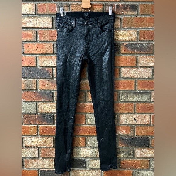 Citizens of Humanity Rocket High Rise Wax Coated Leatherette Skinny Jeans - Picture 9 of 14